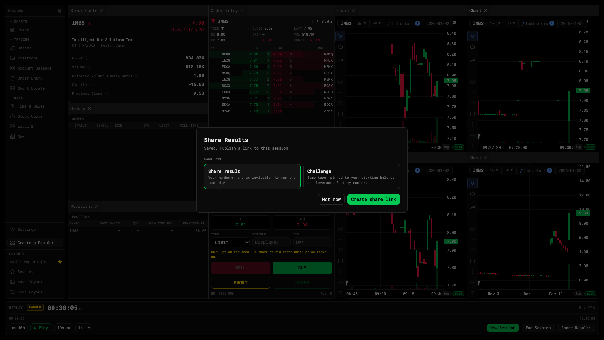 The share sheet