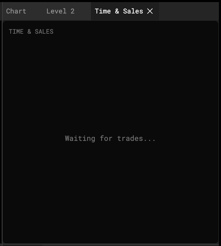 The Time & Sales window